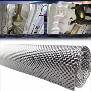 Aislador de tubos de escape, Placa de aluminio en relieve, disipación de calor Escudo térmico