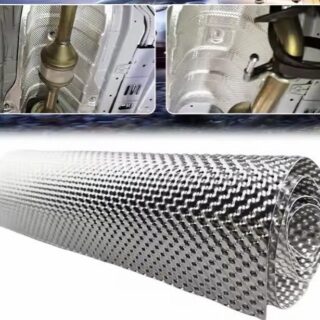 Aislador de tubos de escape, Placa de aluminio en relieve, disipación de calor Escudo térmico