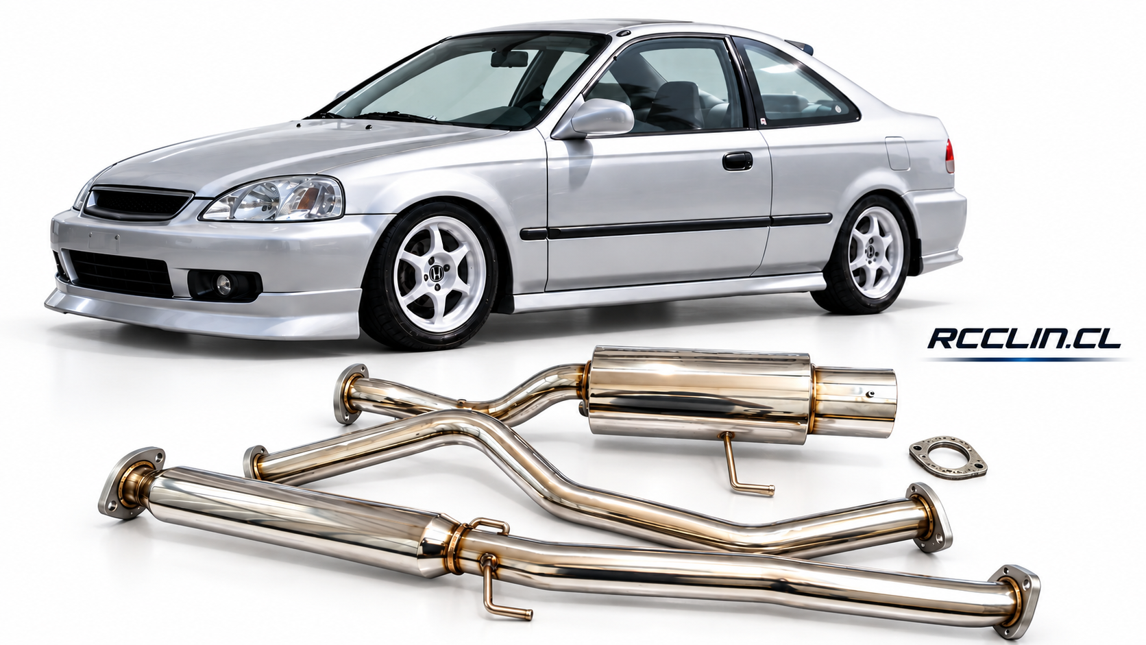 Linea de Escape Honda 92-00 Modelo Coupe (Catback)